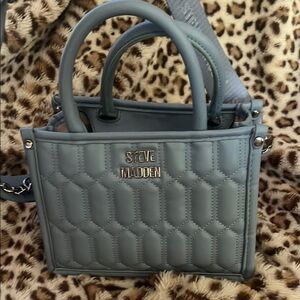 Steve Madden Quilted Blue Handbag